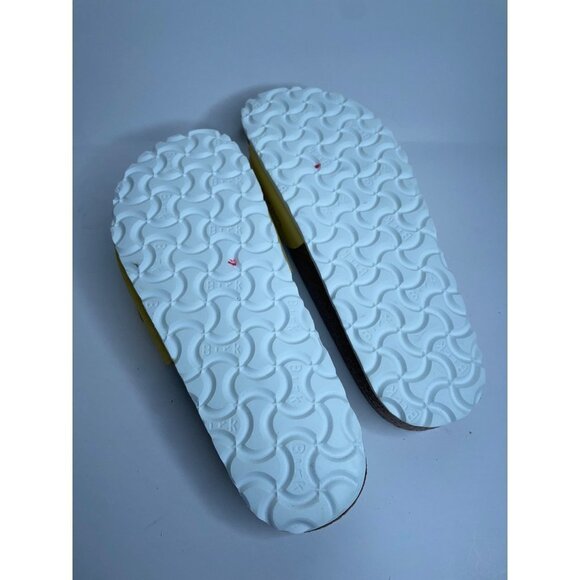 Birkenstock Madrid Big Buckle Yellow Nubuck Size 38 US 7 Narrow NWT - Picture 6 of 6